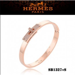 Hermes Kelly Bracelet Pink Gold With Diamonds